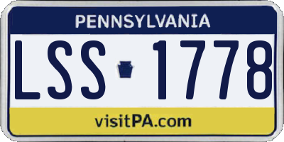 PA license plate LSS1778
