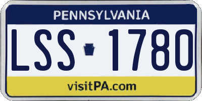 PA license plate LSS1780