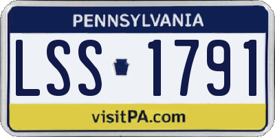 PA license plate LSS1791