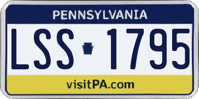 PA license plate LSS1795