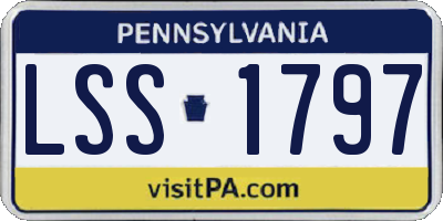 PA license plate LSS1797