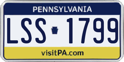 PA license plate LSS1799