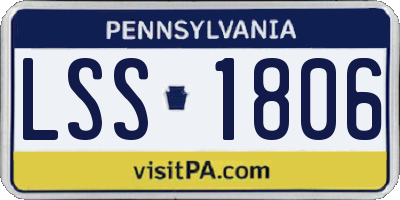 PA license plate LSS1806