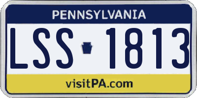 PA license plate LSS1813