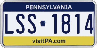PA license plate LSS1814