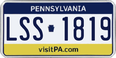 PA license plate LSS1819