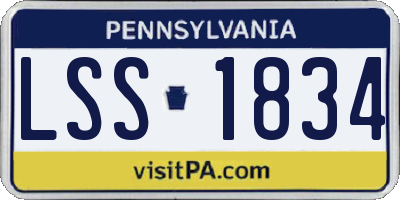 PA license plate LSS1834