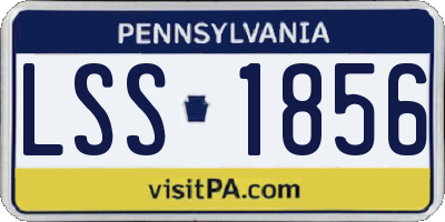 PA license plate LSS1856