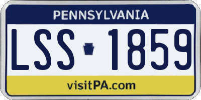 PA license plate LSS1859
