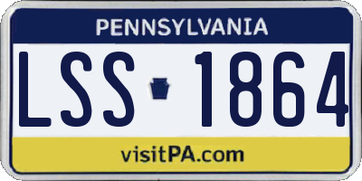 PA license plate LSS1864