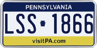 PA license plate LSS1866