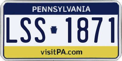 PA license plate LSS1871