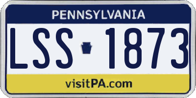 PA license plate LSS1873