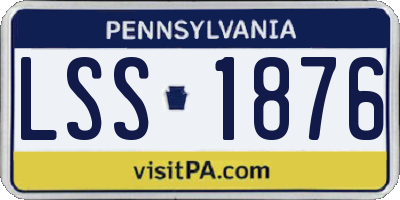 PA license plate LSS1876
