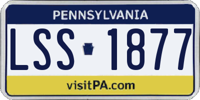 PA license plate LSS1877