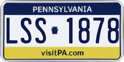 PA license plate LSS1878