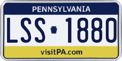 PA license plate LSS1880