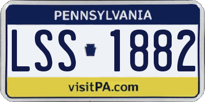 PA license plate LSS1882