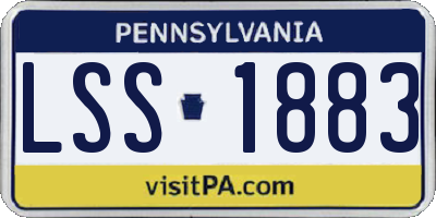 PA license plate LSS1883