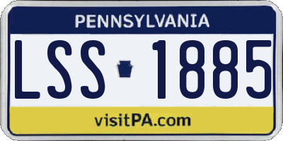 PA license plate LSS1885