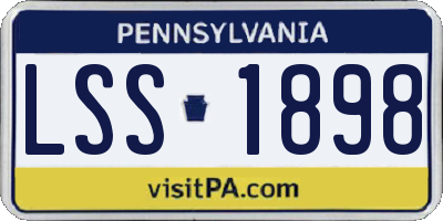 PA license plate LSS1898