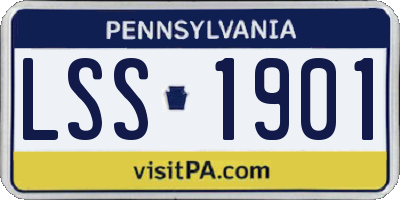 PA license plate LSS1901