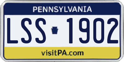PA license plate LSS1902