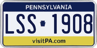 PA license plate LSS1908
