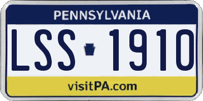 PA license plate LSS1910
