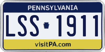 PA license plate LSS1911