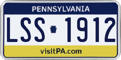 PA license plate LSS1912