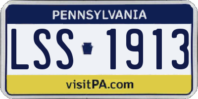 PA license plate LSS1913