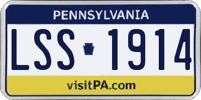 PA license plate LSS1914