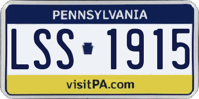 PA license plate LSS1915