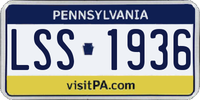PA license plate LSS1936