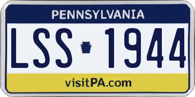 PA license plate LSS1944