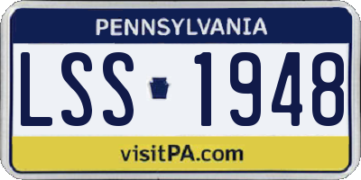 PA license plate LSS1948