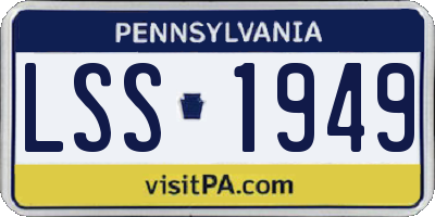 PA license plate LSS1949