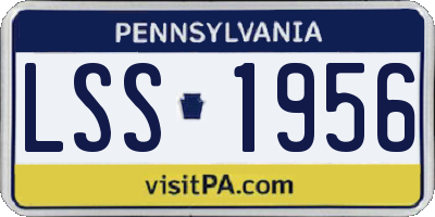 PA license plate LSS1956