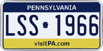 PA license plate LSS1966