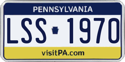 PA license plate LSS1970