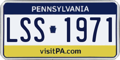 PA license plate LSS1971