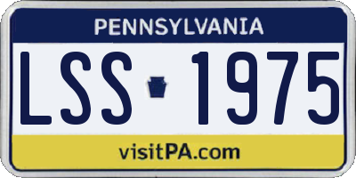 PA license plate LSS1975
