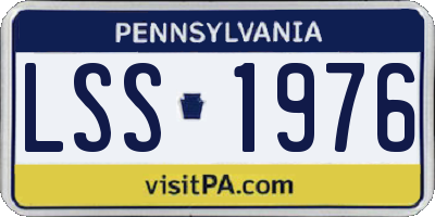 PA license plate LSS1976