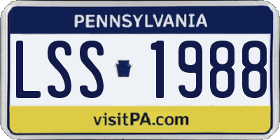PA license plate LSS1988