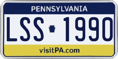 PA license plate LSS1990