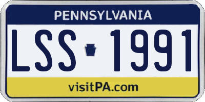 PA license plate LSS1991