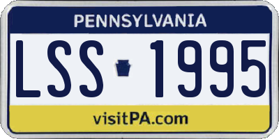 PA license plate LSS1995