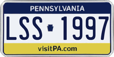 PA license plate LSS1997