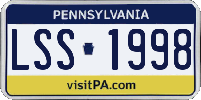 PA license plate LSS1998